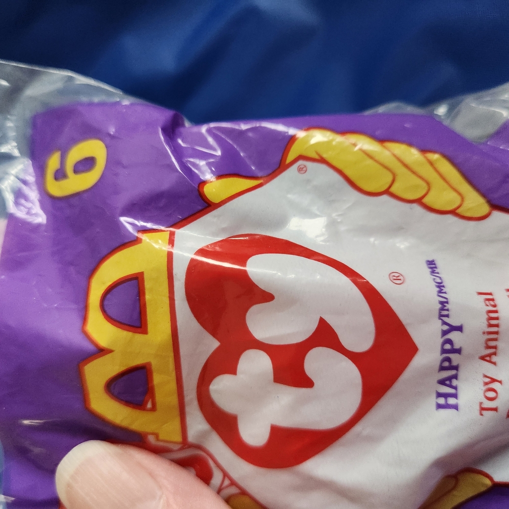 TY Happy Meal Toy Animal - Purple and Yellow